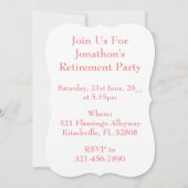 Golf Theme Retirement Party Golf Cart Flamingo Einladung (Rückseite)