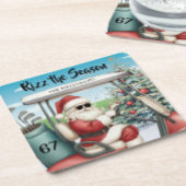 Golf Theme Rizz the Season 67 Name Rechteckiger Pappuntersetzer