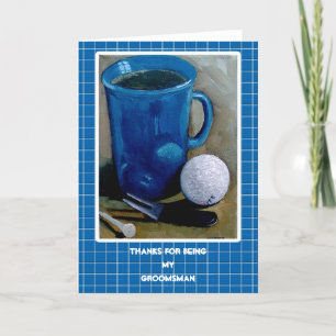 GOLF THEME: Thanks For Being My Groomsman Dankeskarte
