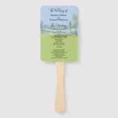 Golf Theme Wedding Ceremony Order of Service  Fächer (Vorderseite)