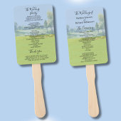 Golf Theme Wedding Ceremony Order of Service  Fächer