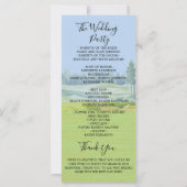 Golf Theme Wedding Order of Service Program (Rückseite)