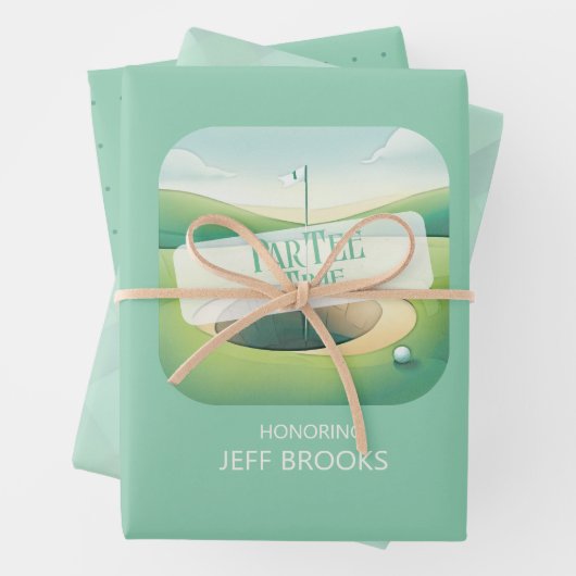 Golf Theme Wrapping Paper Flat Sheet Set 3 Geschenkpapier Set (Beispiel)