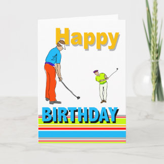 Golf Themed Birthday Card Karte