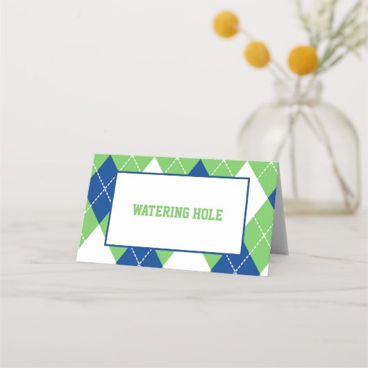 Golf Themed Buffets - Zelt Labels Platzkarte (Vorderseite)
