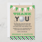 Golf Themed Co-Babydusche Dankeskarte (Vorderseite)