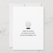 Golf Themed Geburtstag Dankeskarte (Rückseite)