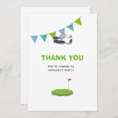 Golf Themed Geburtstag Dankeskarte (Vorne/Hinten)