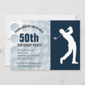 Golf-Themed Geburtstagsfest Einladung (Vorderseite)