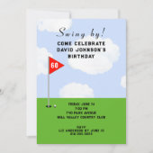 Golf Themed Geburtstagsparty Einladung (Vorderseite)