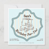 Golf Themed Geburtstagsparty Einladung (Vorderseite)