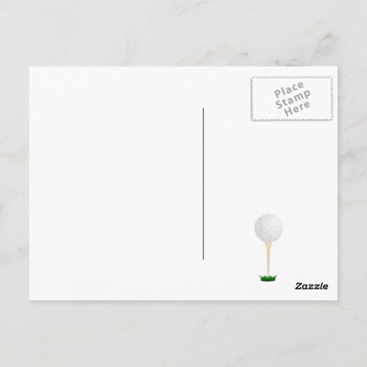 Golf Themed Geburtstagsparty Postkarte (Rückseite)