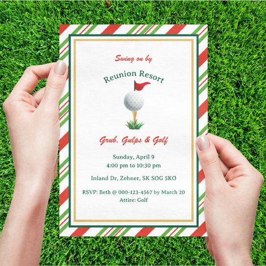 Golf-Themed Master-Party Einladung