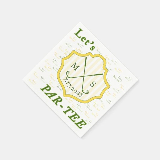 Golf Themed Par-T Serviette (Ecke)