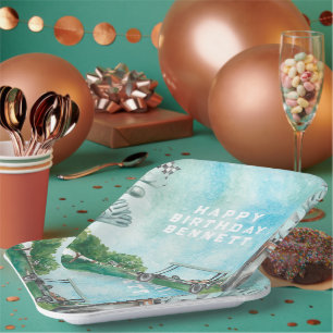 Golf Themed   Par-T-Shirt-Papier-Teller zum Geburt Pappteller