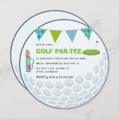 Golf Themed Party Einladung (Vorne/Hinten)