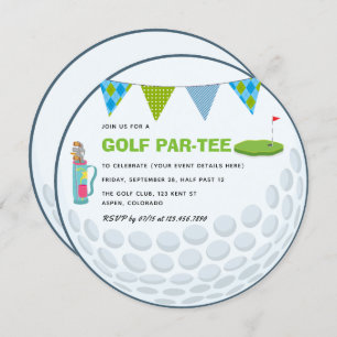 Golf Themed Party Einladung