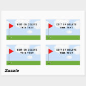 Golf Themed Rechteckiger Aufkleber (Blatt)