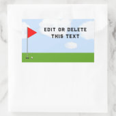 Golf Themed Rechteckiger Aufkleber (Tasche)