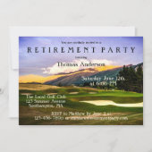 Golf Themed Rentirement-Party Einladung (Vorderseite)