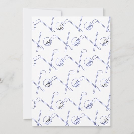 Golf Themed Retirement Einladung (Rückseite)