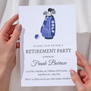 Golf Themed Retirement Einladung