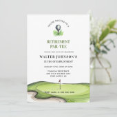 Golf Themed retirement PAR- TEE Einladung (Stehend Vorderseite)