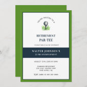 Golf Themed Ruhestand PAR - T-SHIRT Einladung (Vorne/Hinten)