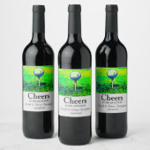 Golf Themed Wedding Cheers Empfang Wine Labels Weinetikett (Flaschen)