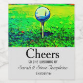 Golf Themed Wedding Cheers Empfang Wine Labels Weinetikett (Einzelnes Label)