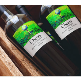 Golf Themed Wedding Cheers Empfang Wine Labels Weinetikett