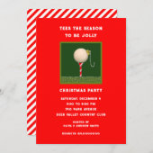 Golf Themed Weihnachtsfeier Einladung (Vorne/Hinten)