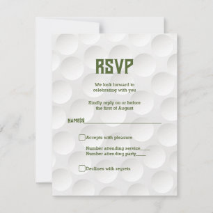 Golf-Themen-Golf-Bar-Mizwa-RSVP-Karte Einladung