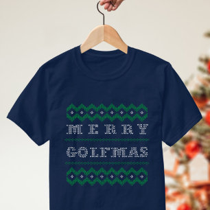 Golf-Themen-Merry-Golfmas-Feiertags-T-Shirt T-Shirt