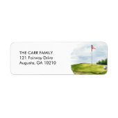 Golf-Themen-Rücksendeadresse (Vorne)