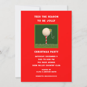Golf-Themen-Weihnachtsfeier Einladung