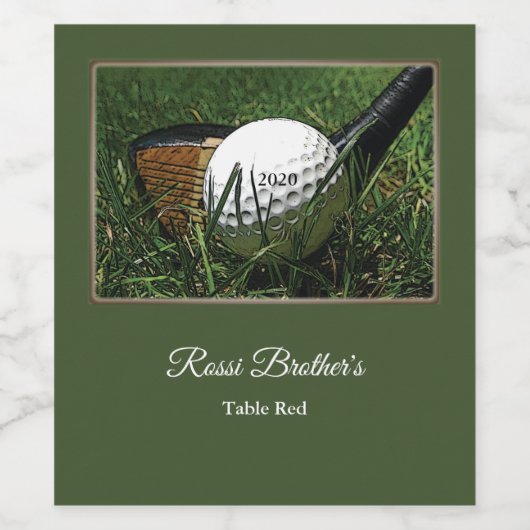 Golf-Themen Weinetikett (Einzelnes Label)