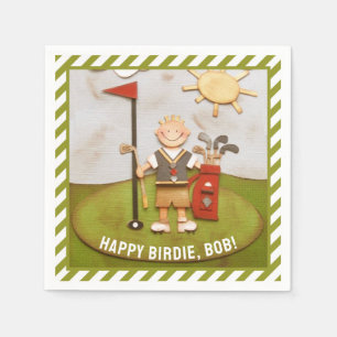 Golf-themenorientierter Geburtstag Serviette