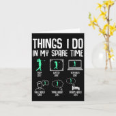 Golf Things I Do In My Spare Time Golfer Kids Boys Karte (Gelbe Blume)