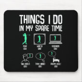 Golf Things I Do In My Spare Time Golfer Kids Boys Mousepad (Vorne)