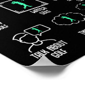 Golf Things I Do In My Spare Time Golfer Kids Boys Poster (Ecke)