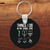 Golf Things I Do In My Spare Time Golfer Kids Boys Schlüsselanhänger (Vorderseite)