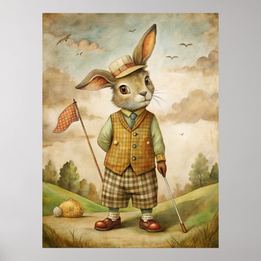 Golf-Tier-Plakat Poster (Vorne)