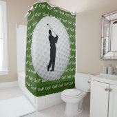 Golf Tile Text Design Duschvorhang (Beispiel)