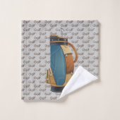 Golf Tile Text Design Handtuch Set (Waschlappen)