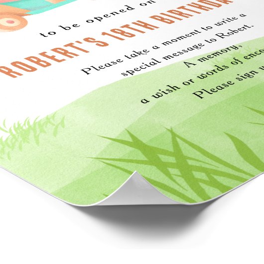 Golf Time Capsule 1st birthday  Poster (Ecke)