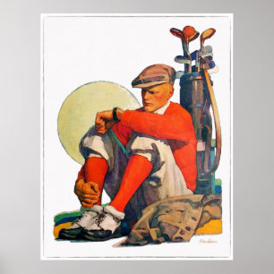 Golf Time Watercolor - Vintag 1931 Golf Print Poster