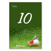 Golf Tischnummer mit Basketball und Liebe (Rückseite)