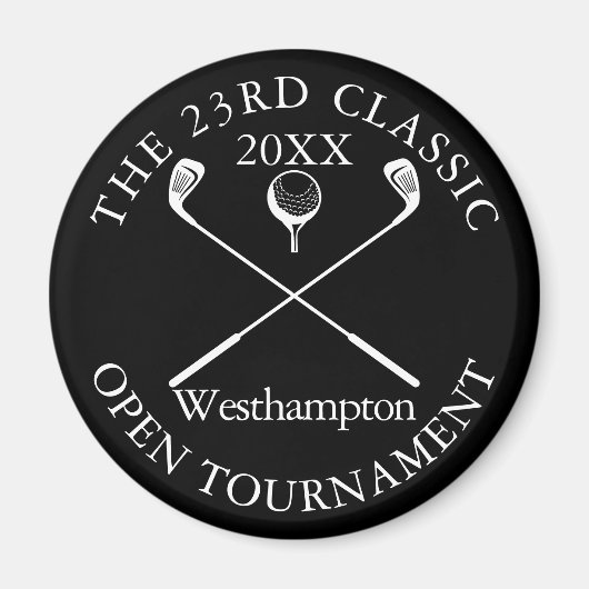 Golf Tournament Classic Elegant Magnet (Vorne)