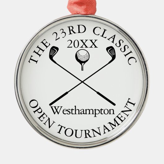 Golf Tournament Classic Event Award Ornament Aus Metall (Vorne)